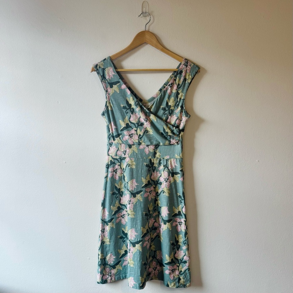 Patagonia Organic Cotton Floral Print Knee Length Dress Size S